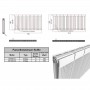 600 x 980 mm Aluminium Weiß Horizontal Heizkörper Seiten & Bittelanschluss 600 x 980 mm Aluminium Weiß Horizontal Heizkörper Seiten & Bittelanschluss