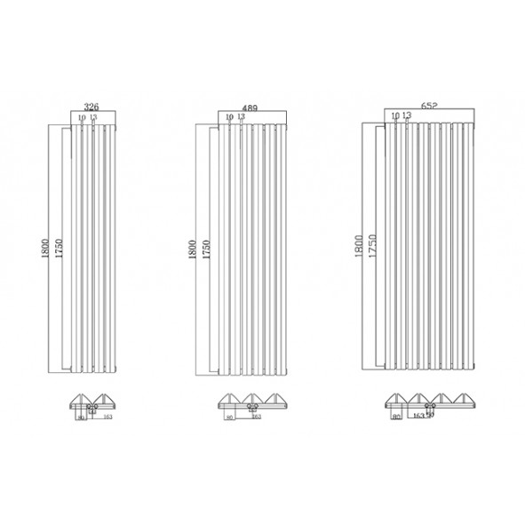 1800x652 mm Doppel-Triple Mittelanschluss Paneelheizkörper Anthrazit 1800x652 mm Doppel-Triple Mittelanschluss Paneelheizkörper Anthrazit