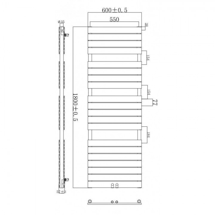 Design Flachheizkörper Doppellagig 1800x600  Badheizkörper Weiss