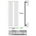 Design Spiegel Doppellagig Badheizkörper Anthrazit Mittelanschluss 1800x610x63