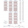 Badheizkörper 1800x600 mm Handtuchheizkörper Anthrazit gebogen Mittelanschluss