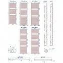 Badheizkörper 1800x600 mm Handtuchheizkörper Anthrazit gerade Mittelanschluss