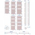 Badheizkörper 1800x600 mm Handtuchheizkörper Weiß gerade Mittelanschluss Badheizkörper 1800x600 mm Handtuchheizkörper Weiß gerade Mittelanschluss