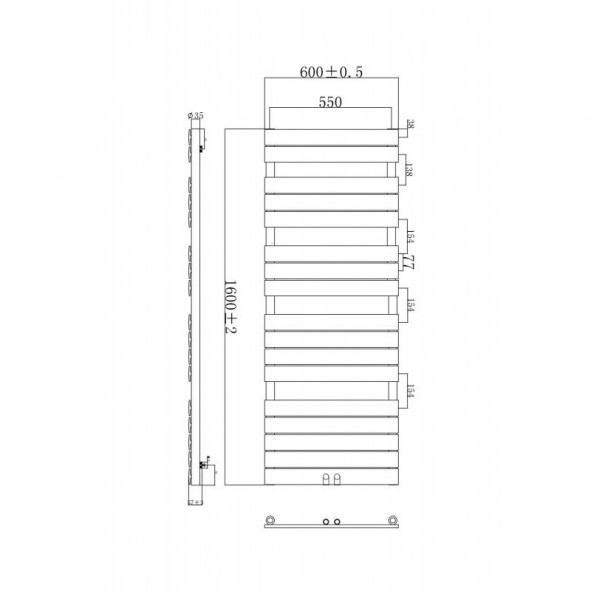 1600 x 600 mm Flach Anthrazit Badheizkörper Handtuchwärmer Mittelanschluss 1600 x 600 mm Flach Anthrazit Badheizkörper Handtuchwärmer Mittelanschluss