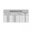 1800 x 600 mm Flach Weiß Badheizkörper Handtuchwärmer