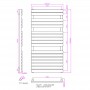 Badheizkörper Handtuchheizkörper 1200x600 mm Weiß Ellipse Badheizkörper Handtuchheizkörper 1200x600 mm Weiß Ellipse