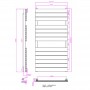 Badheizkörper Handtuchheizkörper 1200x600 Weiß Flachpaneel
