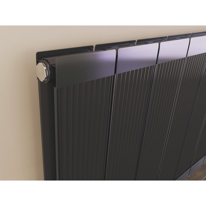 600 x 1260 mm Aluminium Anthrazit Horizontal Heizkörper Seiten & Mittelanschluss 600 x 1260 mm Aluminium Anthrazit Horizontal Heizkörper Seiten & Mittelanschluss