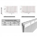 600 x 1260 mm Aluminium Weiß Horizontal Heizkörper Seiten & Mittelanschluss 600 x 1260 mm Aluminium Weiß Horizontal Heizkörper Seiten & Mittelanschluss