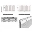 600 x 1260 mm Aluminium Weiß Horizontal Heizkörper Seiten & Mittelanschluss 600 x 1260 mm Aluminium Weiß Horizontal Heizkörper Seiten & Mittelanschluss