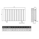 Aluminium Paneelheizkörper CLAUDIO 600X1610 Weiß Mittelanschluss Aluminium Paneelheizkörper CLAUDIO 600X1610 Weiß Mittelanschluss