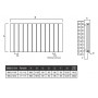 Aluminium Paneelheizkörper CLAUDIO 600X1610 Anthrazit Mittelanschluss Aluminium Paneelheizkörper CLAUDIO 600X1610 Anthrazit Mittelanschluss
