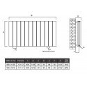 Aluminium Paneelheizkörper CLAUDIO 600X1610 Anthrazit Mittelanschluss Aluminium Paneelheizkörper CLAUDIO 600X1610 Anthrazit Mittelanschluss