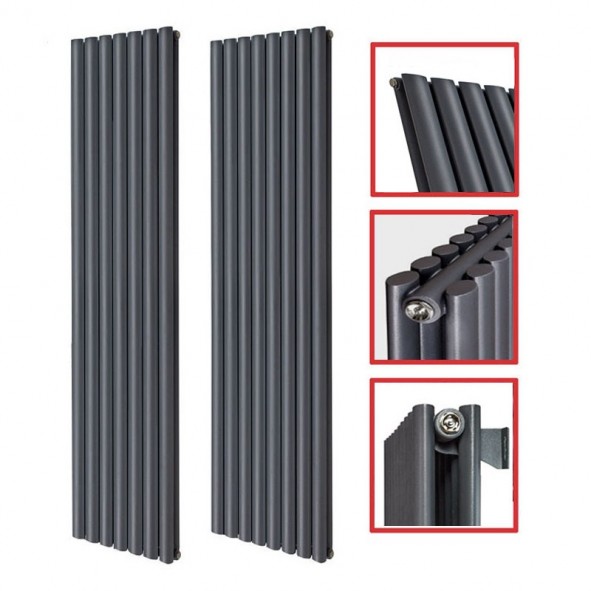 1800 x 536 mm Doppellagig Seitenanschluss Anthrazit (RAL 7016) Paneelheizkörper NEU Ellipse Design 1800 x 536 mm Doppellagig Seitenanschluss Anthrazit (RAL 7016) Paneelheizkörper NEU Ellipse Design