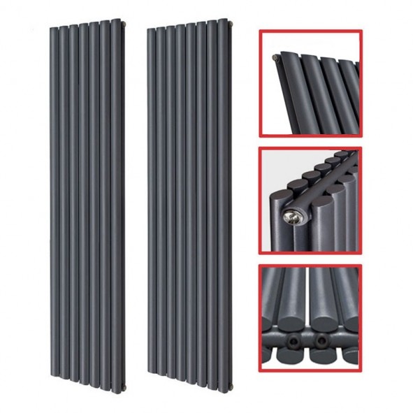 1800 x 604 mm Doppellagig Mittelanschluss Anthrazit (RAL 7016) Paneelheizkörper NEU Ellipse Design 1800 x 604 mm Doppellagig Mittelanschluss Anthrazit (RAL 7016) Paneelheizkörper NEU Ellipse Design