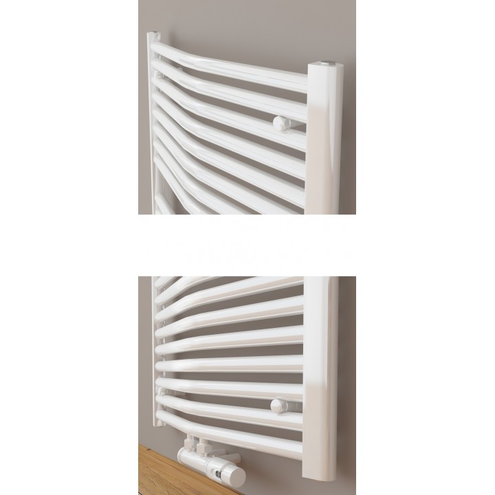 1800 x 600 mm 25mm Profil Gebogen Weiß Badheizkörper Mittelanschluss 1800 x 600 mm 25mm Profil Gebogen Weiß Badheizkörper Mittelanschluss