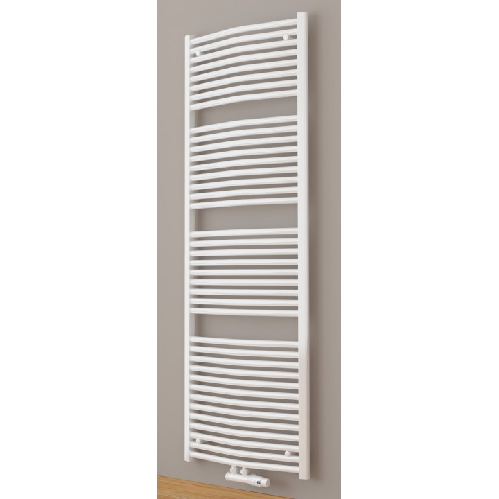 1800 x 600 mm 25mm Profil Gebogen Weiß Badheizkörper Mittelanschluss 1800 x 600 mm 25mm Profil Gebogen Weiß Badheizkörper Mittelanschluss