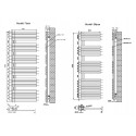Flach Design Badheizkörper Handtuchwärmer Mittelanschluss Anthrazit 1576x600mm Flach Design Badheizkörper Handtuchwärmer Mittelanschluss Anthrazit 1576x600mm
