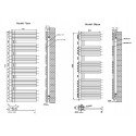 Flach Design Badheizkörper Handtuchwärmer Mittelanschluss Anthrazit 1576x600mm Flach Design Badheizkörper Handtuchwärmer Mittelanschluss Anthrazit 1576x600mm