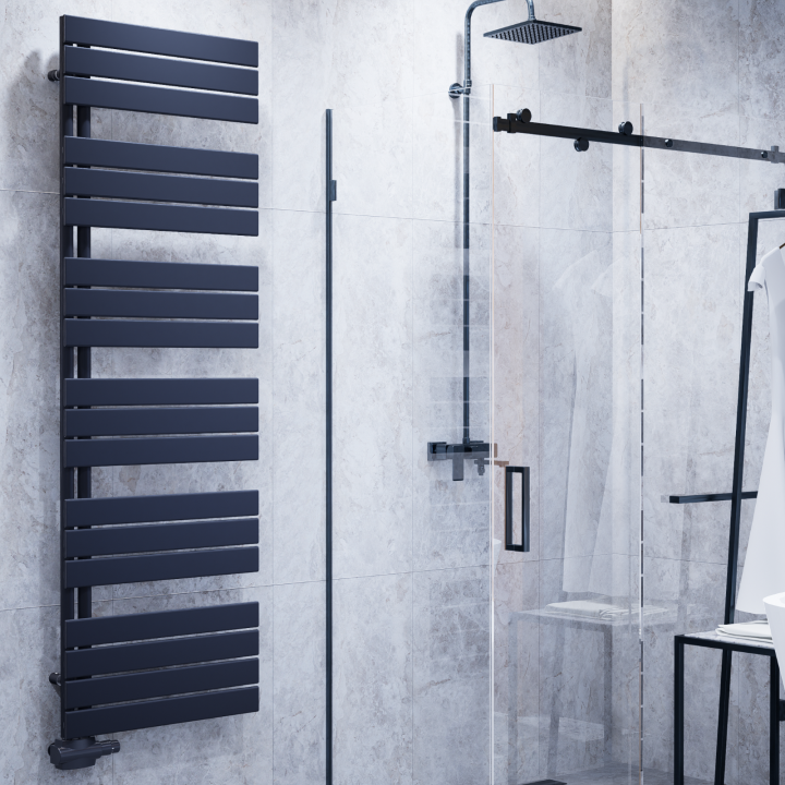 Flach Design Badheizkörper Handtuchwärmer Mittelanschluss Anthrazit 1800x600mm Flach Design Badheizkörper Handtuchwärmer Mittelanschluss Anthrazit 1800x600mm