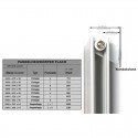 1800 x 608 mm Doppellagig Mittelanschluss Flach Anthrazit 1800 x 608 mm Doppellagig Mittelanschluss Flach Anthrazit