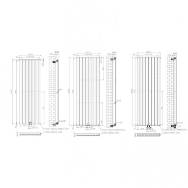 1800 x 376 mm Einlagig Seitenanschluss Flach Weiß 1800 x 376 mm Einlagig Seitenanschluss Flach Weiß