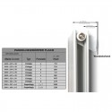 1800 x 604 mm Einlagig Seitenanschluss Flach Weiß 1800 x 604 mm Einlagig Seitenanschluss Flach Weiß