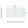 619 x 1600 mm Weiss Horizontal Paneelheizkörper Flach Seitenanschluss 