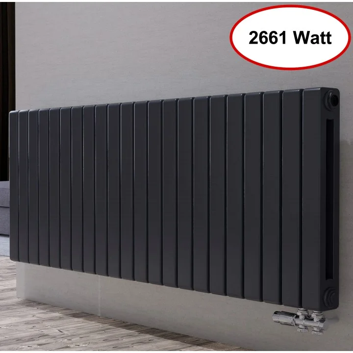 Horizontal 600x1560 Doppellagig Wandheizkörper Anhtrazit