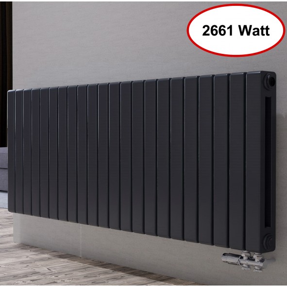 Horizontal 600x1560 Doppellagig Wandheizkörper Anhtrazit