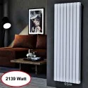 Vertikal 1600x580 Doppellagig Wandheizkörper Weiß