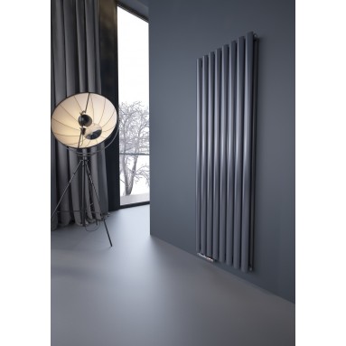 1600 x 536 mm Doppellagig Mittelanschluss Anthrazit Paneelheizkörper NEU Ellipse Design