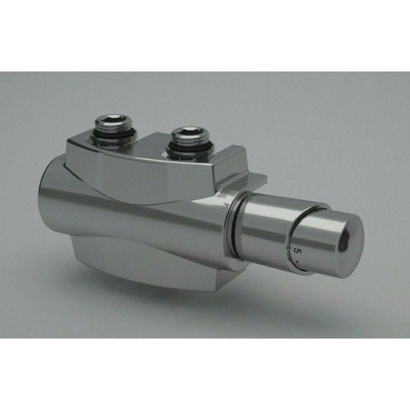 Heizkörper Armatur-Set für Mittelanschluss 50mm Eck Multiblock Chrom Heizkörper Armatur-Set für Mittelanschluss 50mm Eck Multiblock Chrom