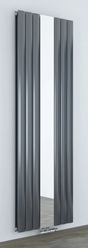 ML-Design Badheizkörper 1200x450 Mm Anthrazit – Mit Spiegel, Mittelanschluss, Inkl. Montageset, Für Badezimmer & Wohnräume