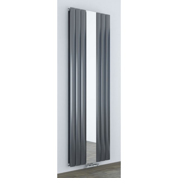Design Spiegel Doppellagig Badheizkörper Anthrazit Mittelanschluss 1800x610x63