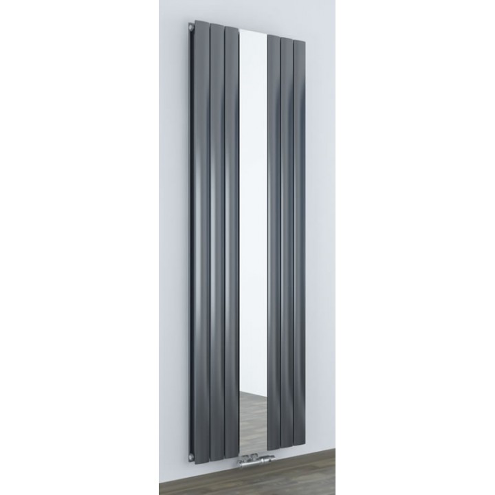 Design Spiegel Doppellagig Badheizkörper Anthrazit Mittelanschluss 1800x553x95