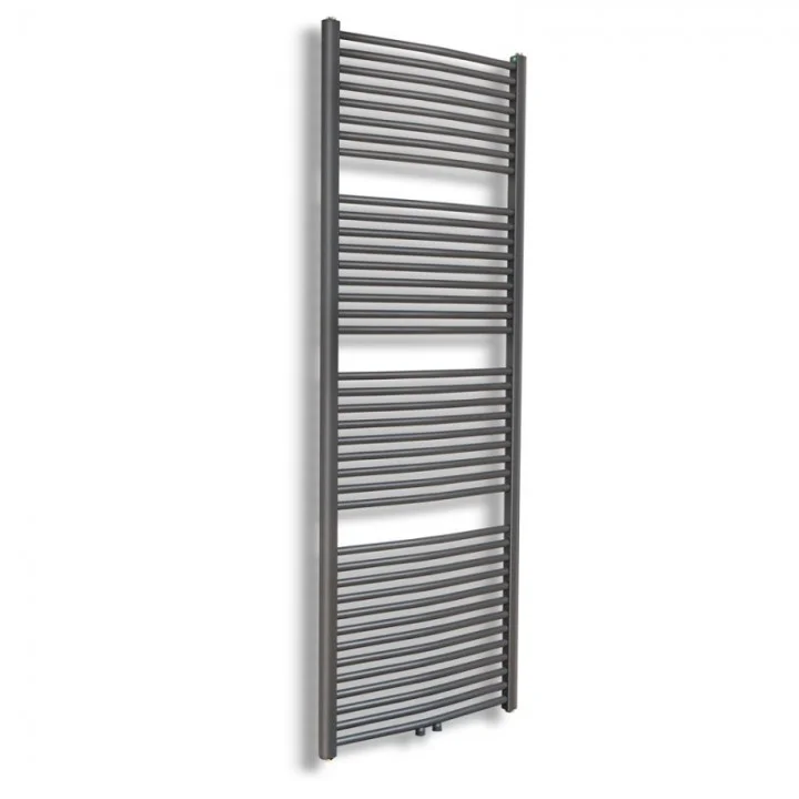 Badheizkörper 1800x600 mm Handtuchheizkörper Anthrazit gerade Mittelanschluss
