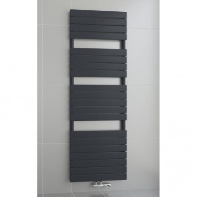 1800 x 600 mm Flach Anthrazit Badheizkörper Handtuchwärmer Mittelanschluss