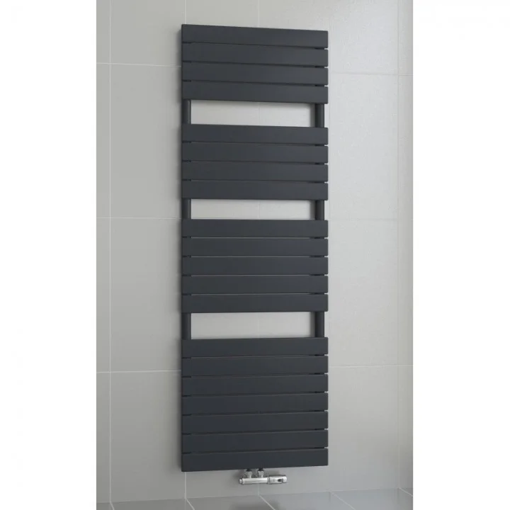 1800 x 600 mm Flach Anthrazit Badheizkörper Handtuchwärmer Mittelanschluss