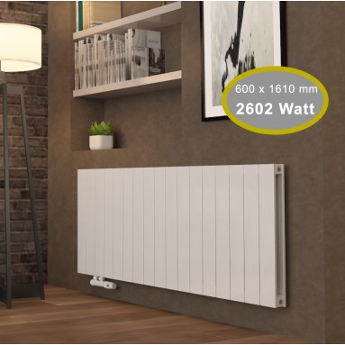 Aluminium Paneelheizkörper CLAUDIO 600X1610 Weiß Mittelanschluss Aluminium Paneelheizkörper CLAUDIO 600X1610 Weiß Mittelanschluss