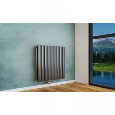 60 x 30/Paneelheizkörper 600x594 Doppellagig Mittelanschluß Anthrazit