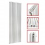 1800 x 590 mm Ellipse Doppellagig Weiss Seitenanschluss Paneelheizkörper