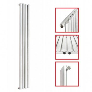 1800X 236 Ellipse Einlagig Weiss Mittelanschluss Paneelheizkörper