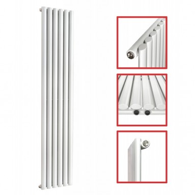 1800X 354 Ellipse Einlagig Weiss Mittelanschluss Paneelheizkörper