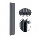 1800 x 332 mm Doppellagig Mittelanschluss Anthrazit Paneelheizkörper NEU Ellipse Design