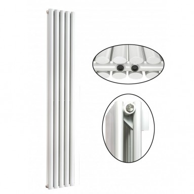 1800 x 332 mm Doppellagig Mittelanschluss Weiß Paneelheizkörper NEU Ellipse Design