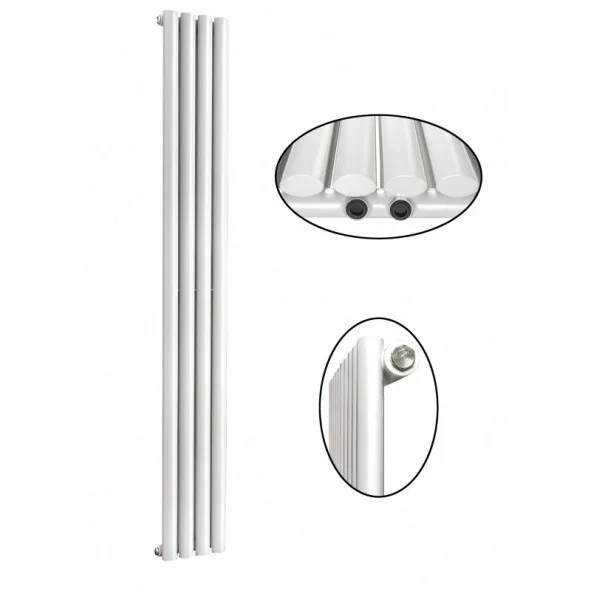 1800 x 264 mm Einlagig Seitenanschluss Paneelheizkörper NEU Ellipse Design
