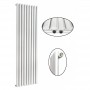 1800 x 630 mm Einlagig Mittelanschluss Paneelheizkörper NEU Ellipse Design