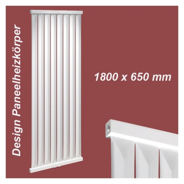 Paneelheizkörper 1800x650 Radfin-Diamond Weiß Mittelanschluss Paneelheizkörper 1800x650 Radfin-Diamond Weiß Mittelanschluss