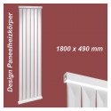 Paneelheizkörper 1800x490 Radfin-Diamond Weiß Seitenanschluss